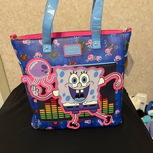 Nickelodeon SpongeBob Blue and Pink Kids Tote Bag